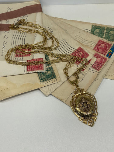 1980’s Gold Shield Locket Pendant Bloomers and Frocks